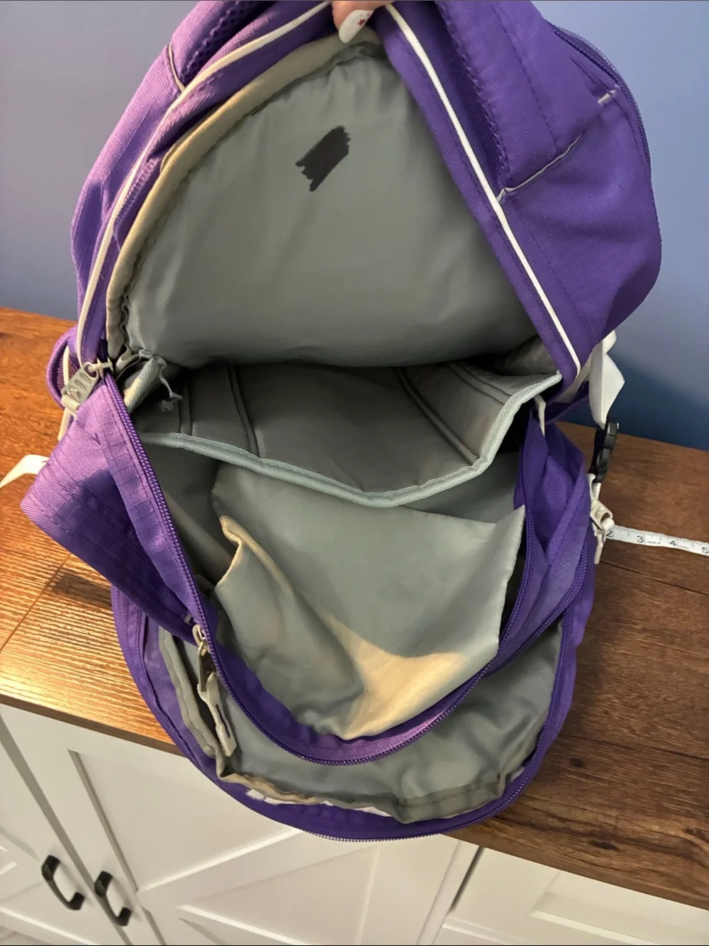 High Sierra Purple and White Pattern Backpack